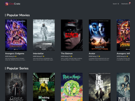 CineCrate – Movie Streaming Platform
